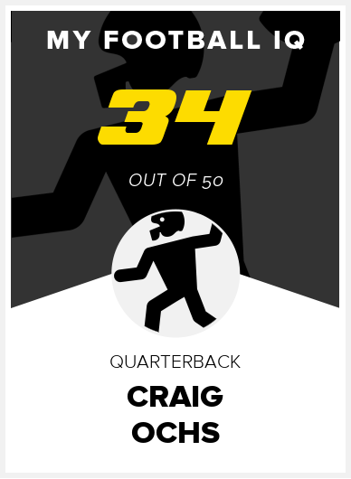 Craig Ochs Wonderlic Score